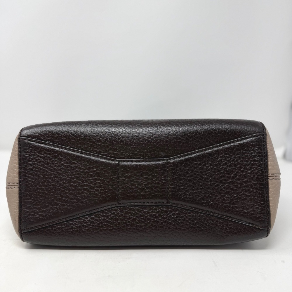 Kate Spade New York Pebbled Leather Satchel Brown Taupe Crossbody Bag Designer - Picture 7 of 12